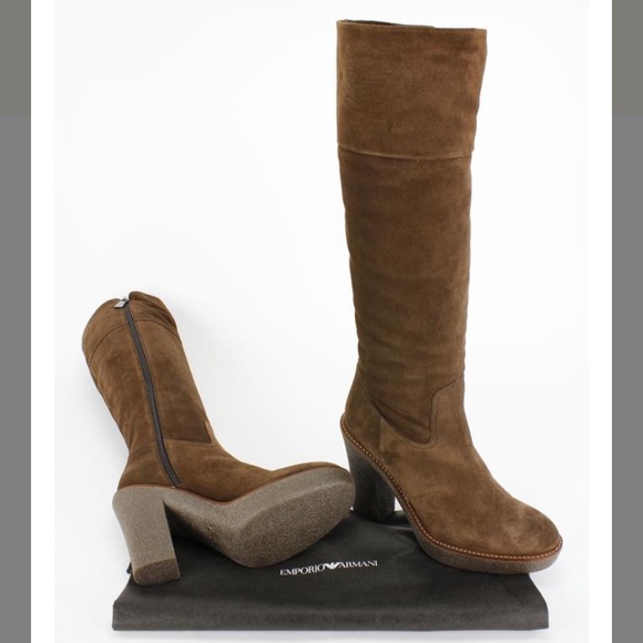 ❌Sold eBay❌ New Emporio Armani suede knee fur - Picture 3 of 7